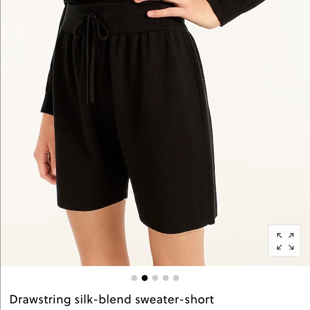 J.Crew DRAWSTRING SILK-BLEND SWEATER-SHORT